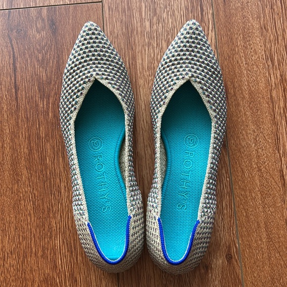 Rothy’s The Point Multi Metallic size 6.5 EUC - Picture 2 of 7